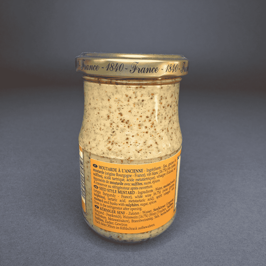 Moutarde de Dijon Fallot – Gros grains à l’ancienne (205 g) | Le Cornichon – Produit français | Le Cornichon