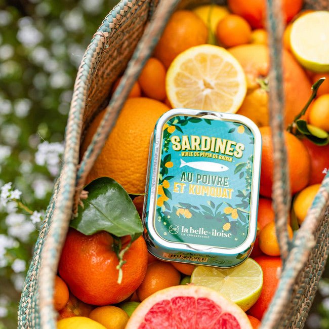 Sardines au poivre vert et kumquat – La Belle - Îloise – 115 g – Produit français | Le Cornichon