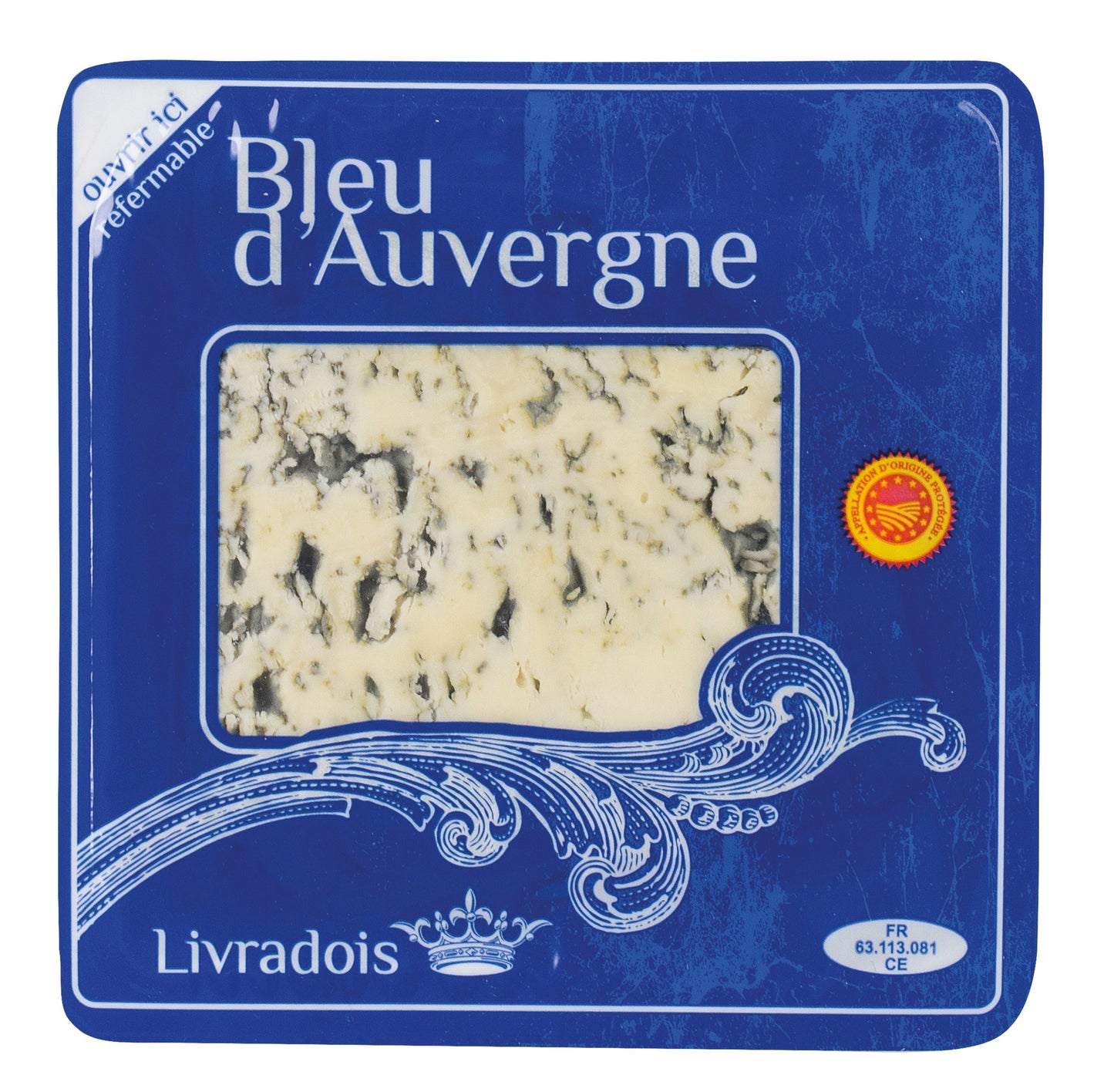 Bleu d’Auvergne AOP – Fromage à pâte persillée – 125 g | Le Cornichon – Produit français | Le Cornichon