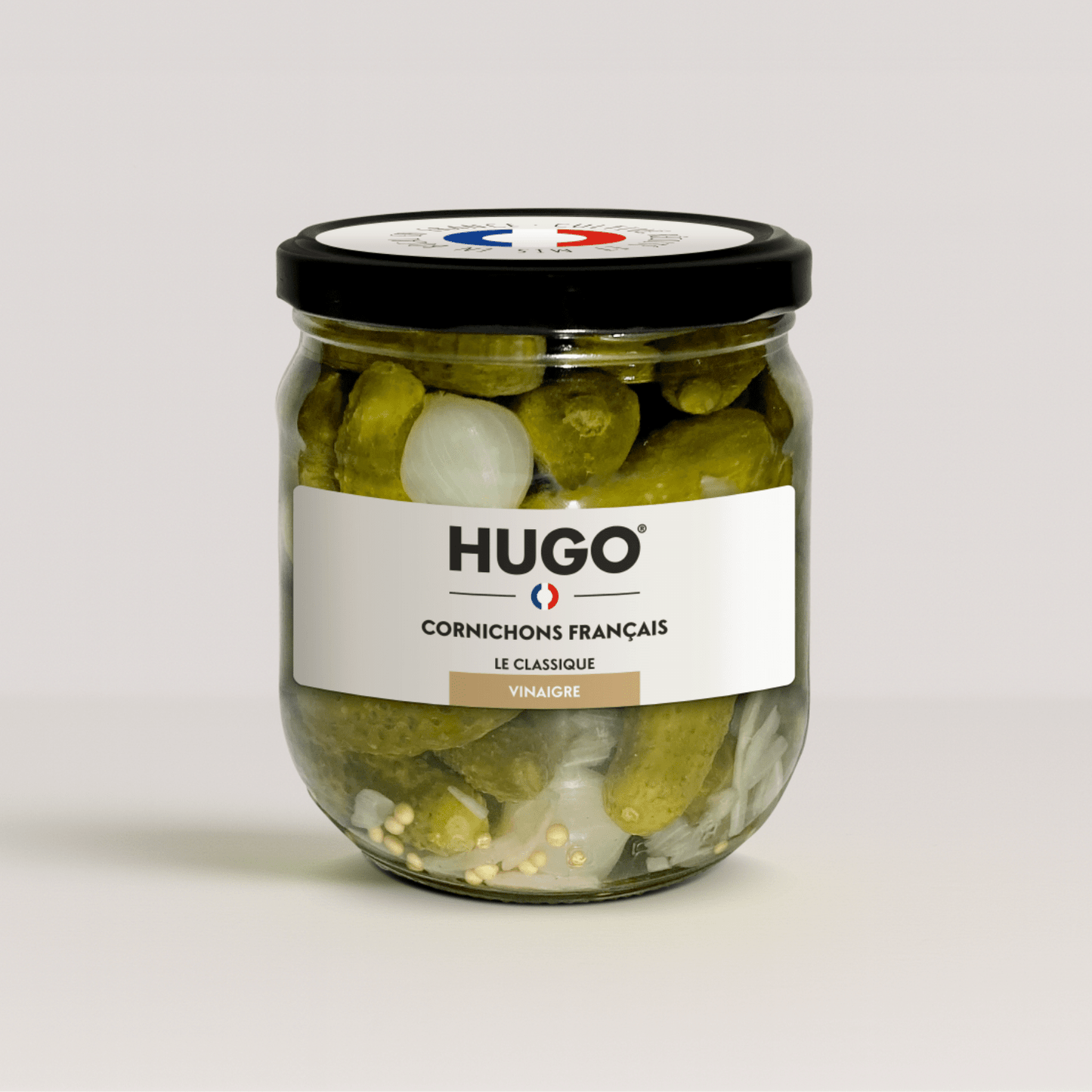 Cornichons Classiques au Vinaigre – HUGO France – 42,5 cl – Produit français | Le Cornichon