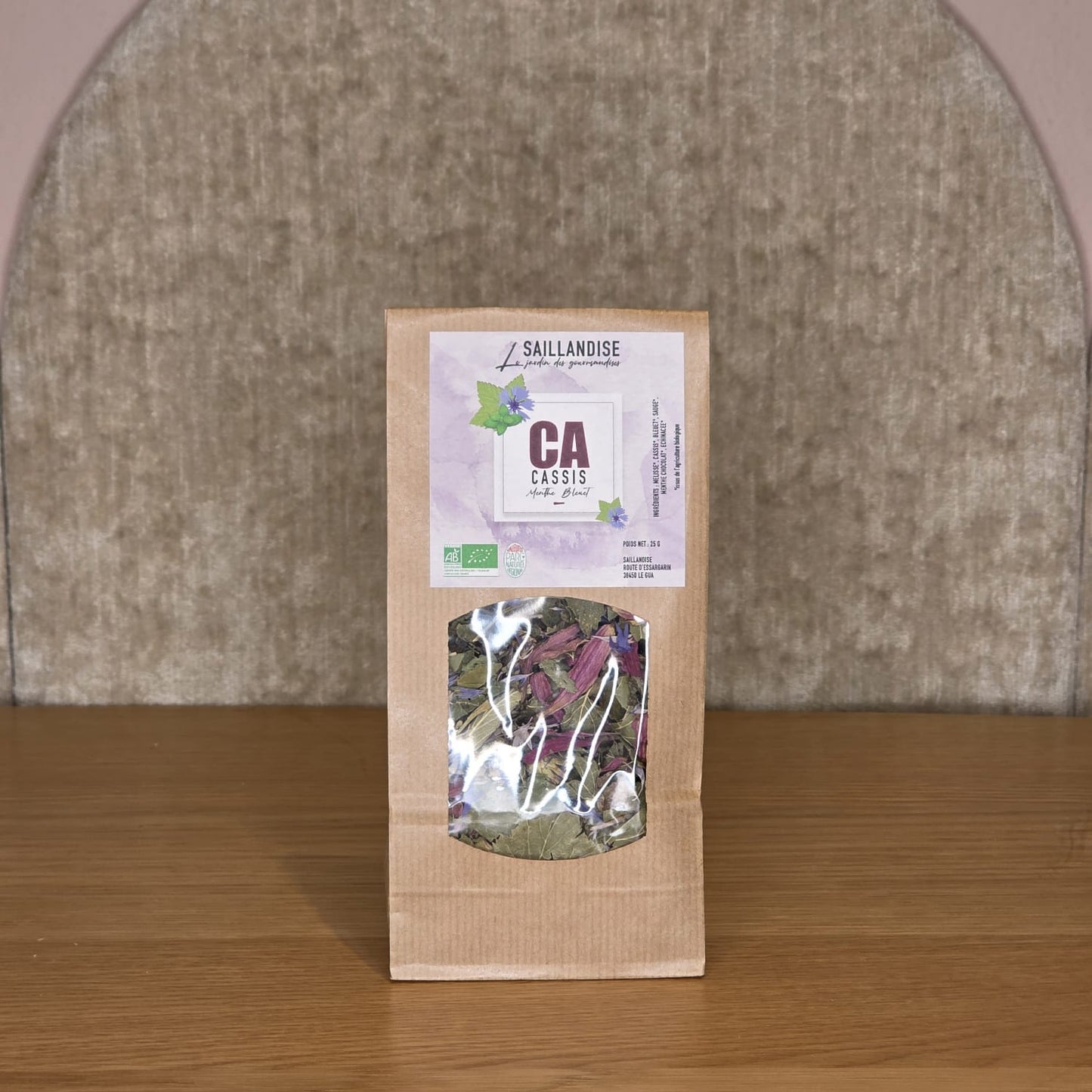 Infusion bien - être – Cassis, Menthe poivrée, Mélisse, Bleuet & Sauge | Le Cornichon – Produit français | Le Cornichon