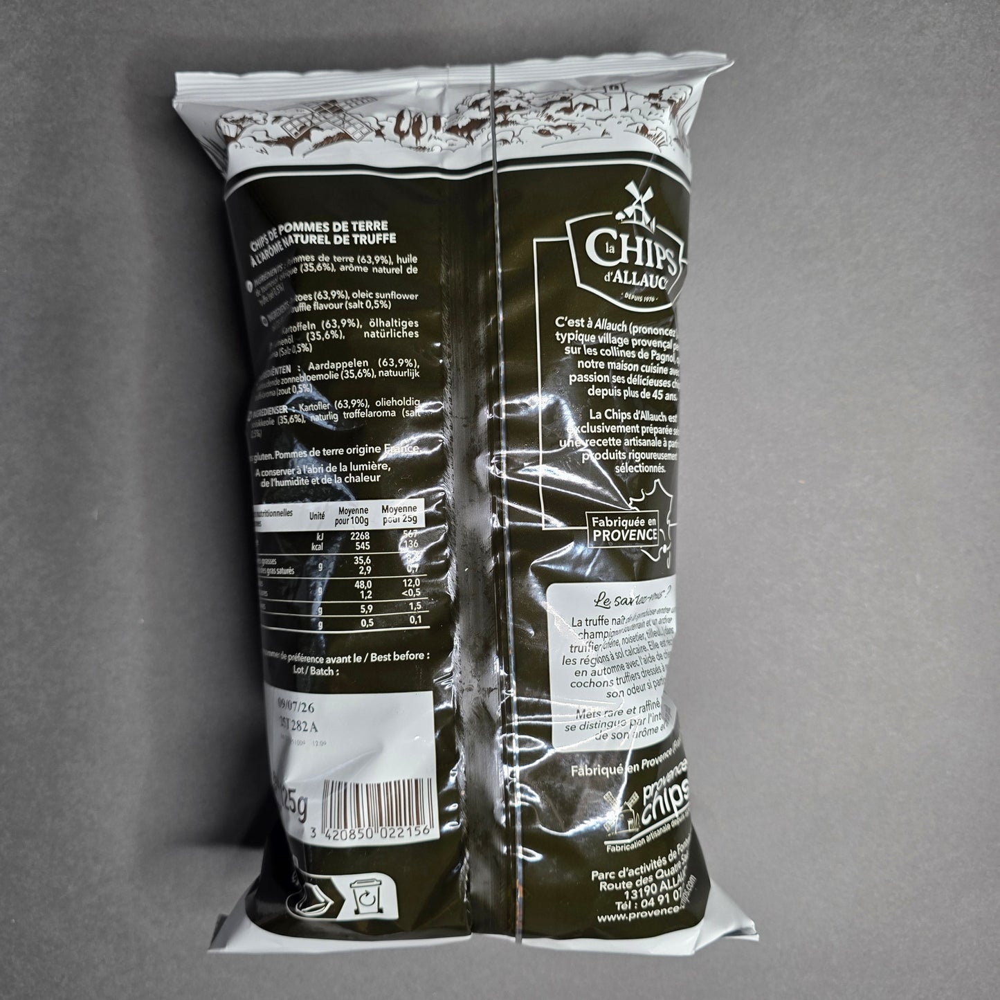 La Truffassée – Chips artisanales à la truffe – Sachet 125 g | Le Cornichon – Produit français | Le Cornichon