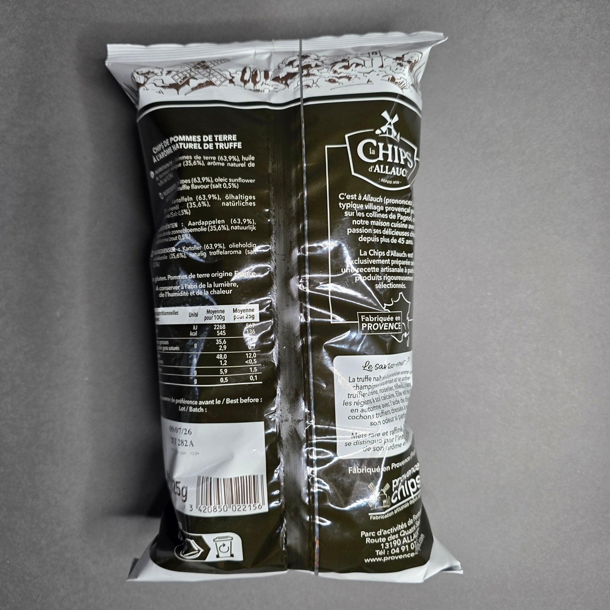 La Truffassée – Chips artisanales à la truffe – Sachet 125 g | Le Cornichon – Produit français | Le Cornichon