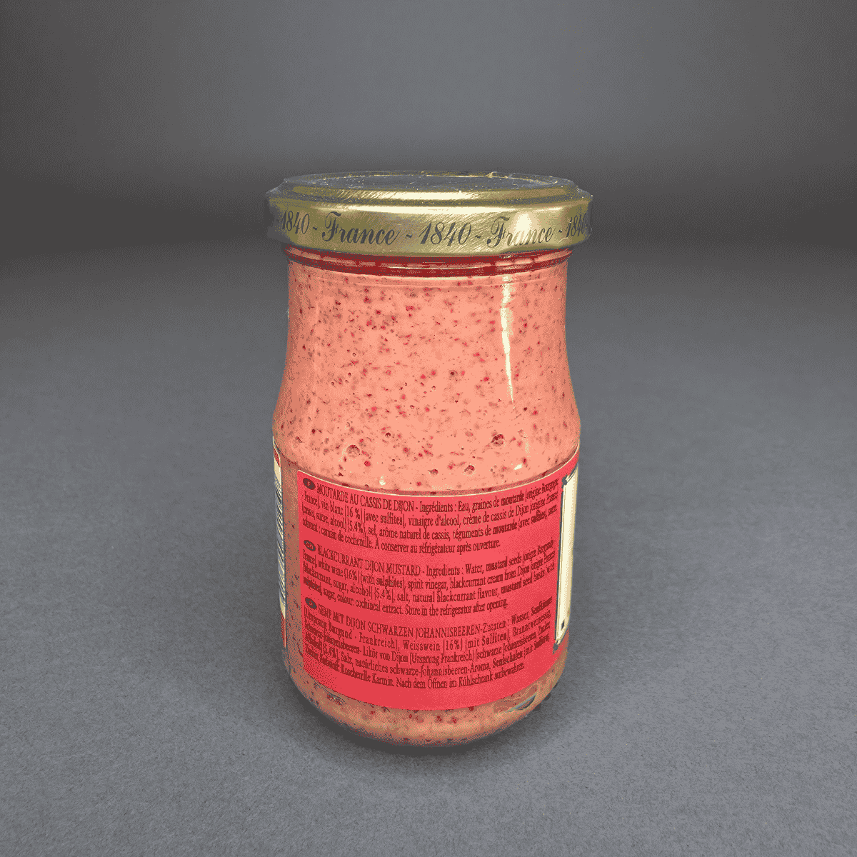 Moutarde aux cassis noirs – Edmond Fallot, spécialité de Bourgogne (210 g) | Le Cornichon – Produit français | Le Cornichon