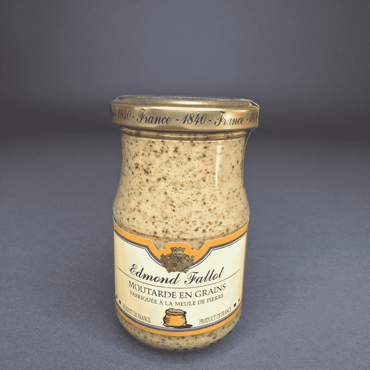 Moutarde de Dijon Fallot – Gros grains à l’ancienne (205 g) | Le Cornichon – Produit français | Le Cornichon