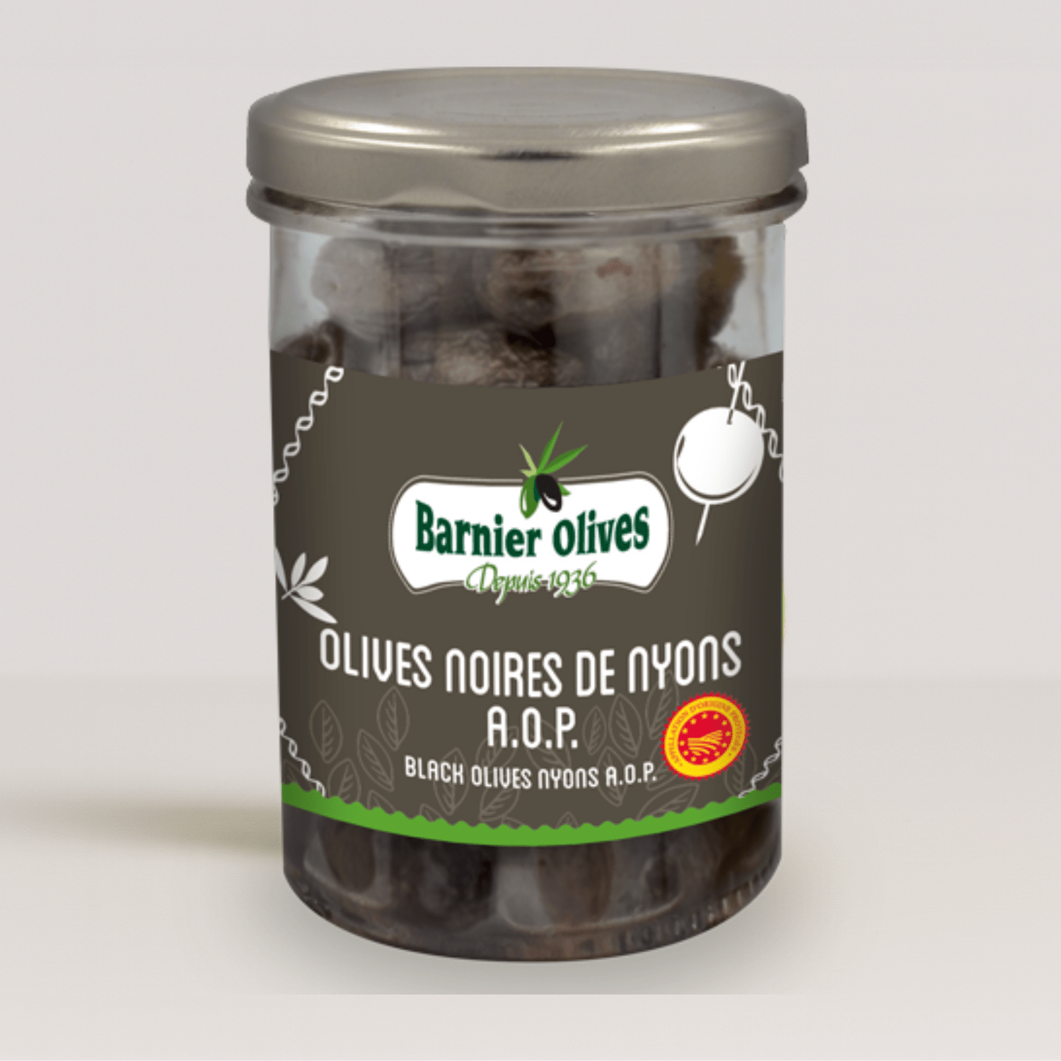 Olives noires de Nyons AOP – Barnier Olives – 200 g – Produit français | Le Cornichon