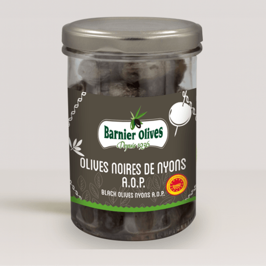 Olives noires de Nyons AOP – Barnier Olives – 200 g – Produit français | Le Cornichon
