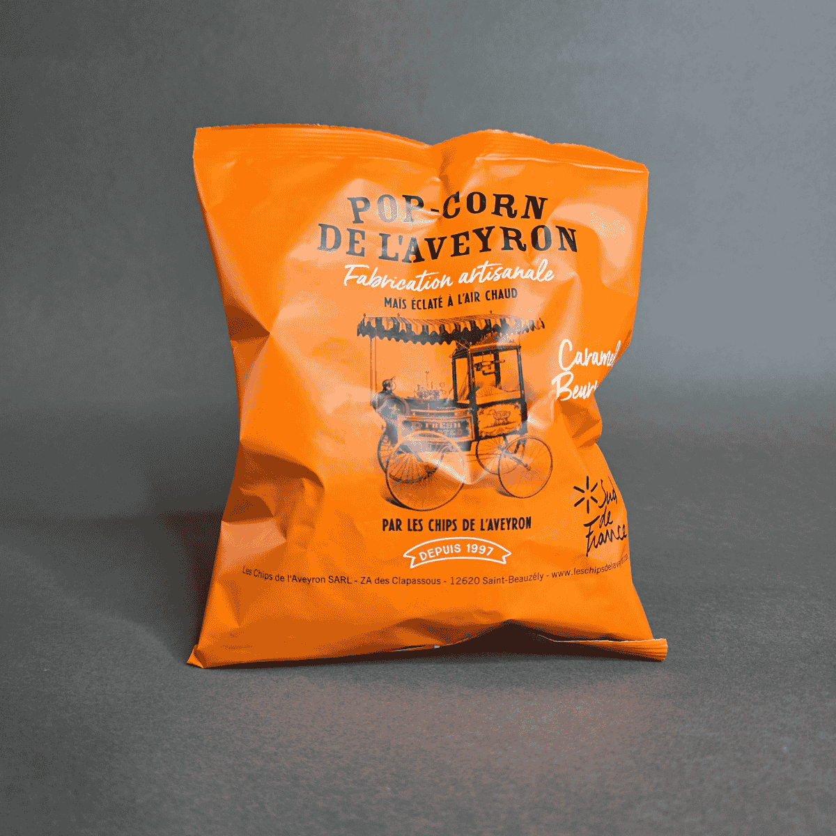 Pop - Corn caramel beurre salé – Snack artisanal 100 g | Le Cornichon – Produit français | Le Cornichon