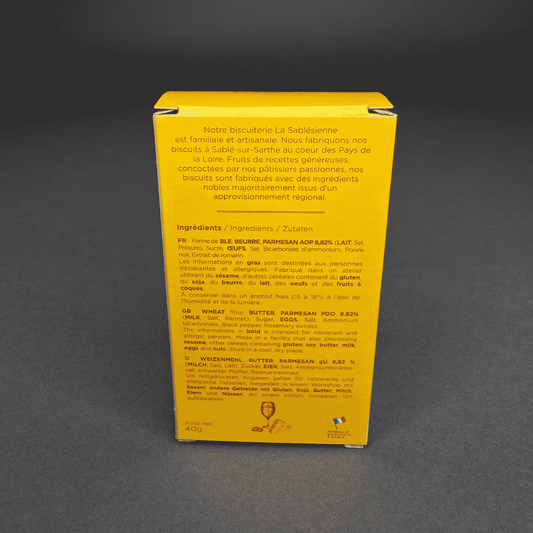 Sablés salés parmesan AOP & poivre – La Sablésienne | Le Cornichon – Produit français | Le Cornichon