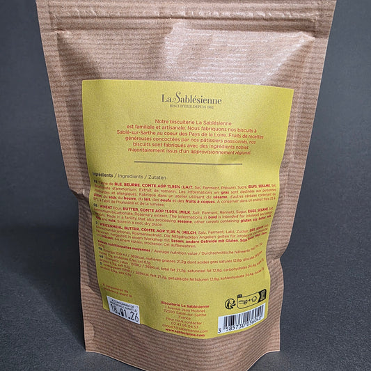 Sablés salés Sésame & Comté AOP – 105 g | Le Cornichon – Produit français | Le Cornichon