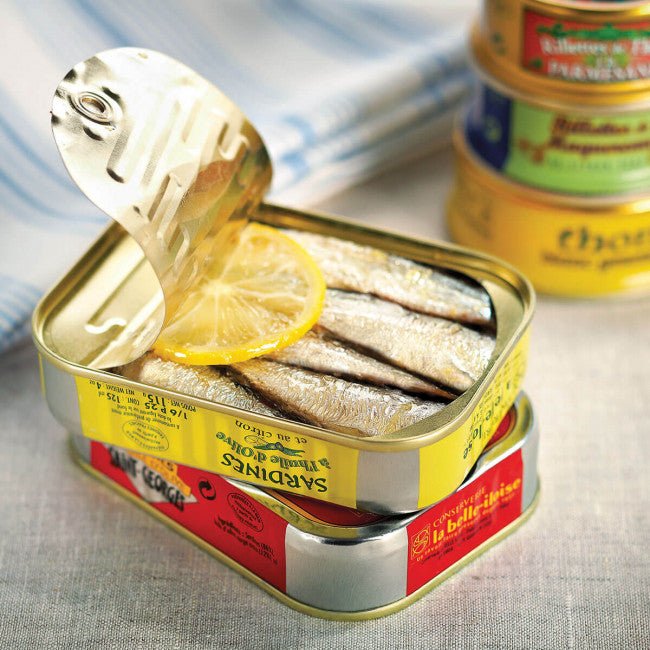 Sardines à l’huile d’olive et au citron – La Belle - Îloise – 115 g – Produit français | Le Cornichon