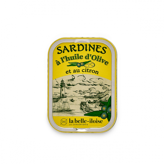 Sardines à l’huile d’olive et au citron – La Belle - Îloise – 115 g – Produit français | Le Cornichon