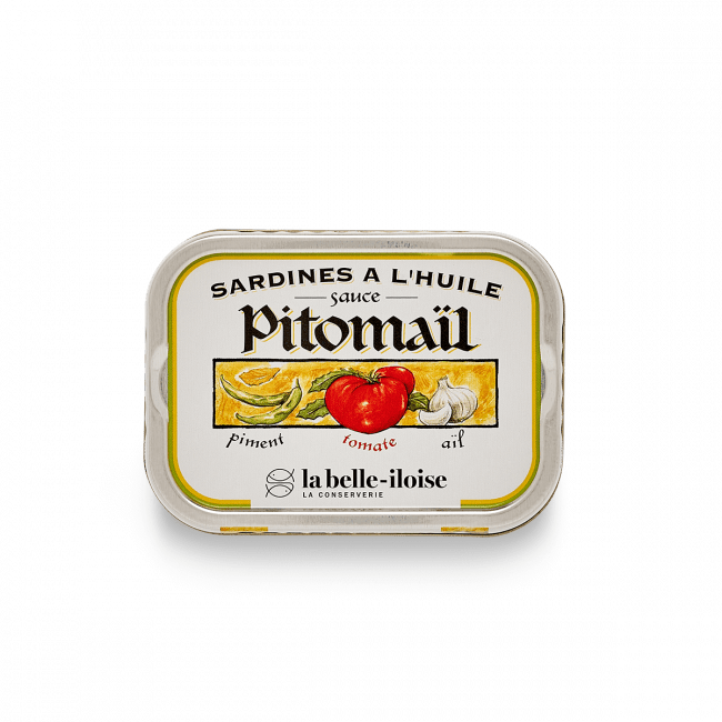 Sardines à l’huile et sauce Pitomaïl – La Belle - Îloise – 115 g – Produit français | Le Cornichon