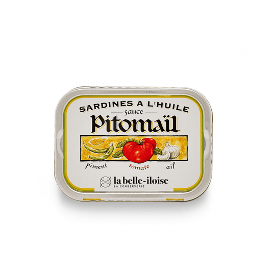 Sardines à l’huile et sauce Pitomaïl – La Belle - Îloise – 115 g – Produit français | Le Cornichon