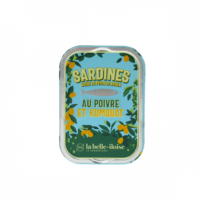 Sardines au poivre vert et kumquat – La Belle - Îloise – 115 g – Produit français | Le Cornichon
