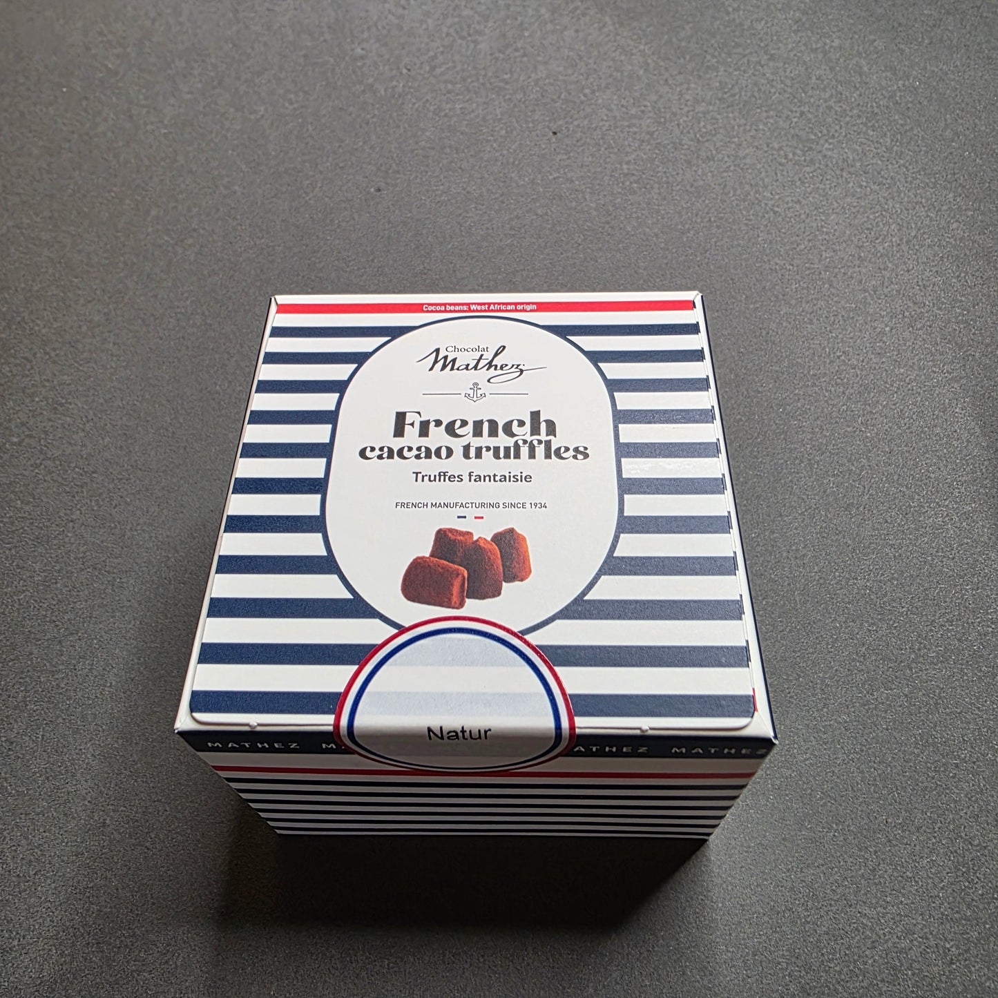 Truffes fantaisie – Ballotin Navy 100 g | Le Cornichon – Produit français | Le Cornichon