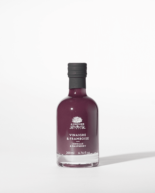 Vinaigre à la Pulpe de Framboise – Maison A l'Olivier (200 ml) – Produit français | Le Cornichon