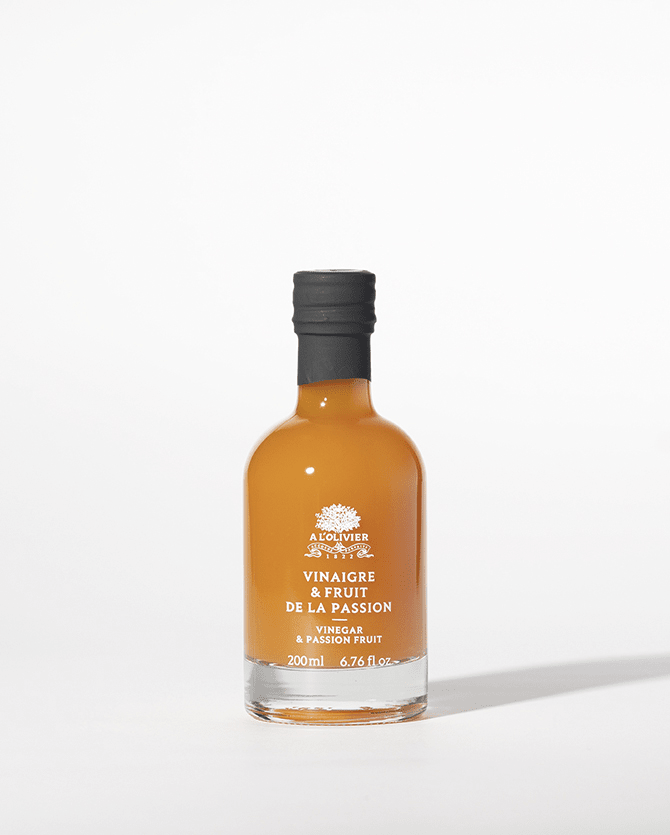 Vinaigre à la Pulpe de Fruit de la Passion – Maison A l'Olivier (200 ml) – Produit français | Le Cornichon
