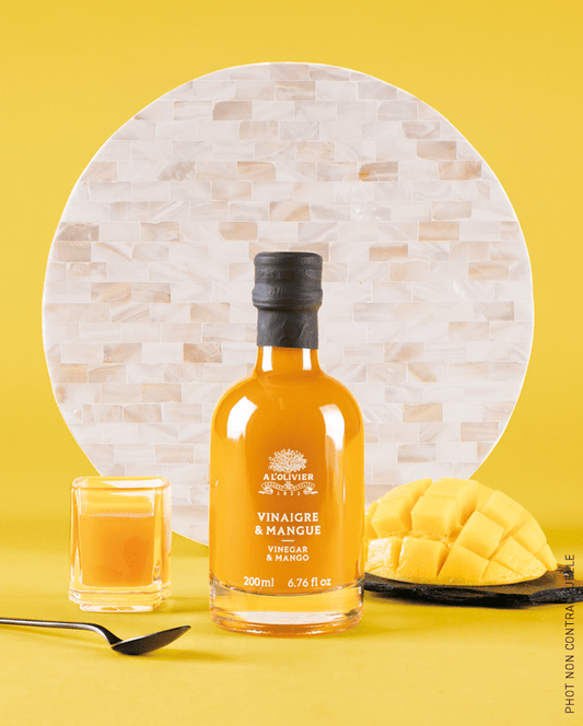 Vinaigre à la Pulpe de Mangue – Maison A l'Olivier (200 ml) – Produit français | Le Cornichon